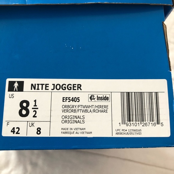 Adidas Nite Jogger ORBGRY/FTWHT/HIRERE - Picture 7 of 15